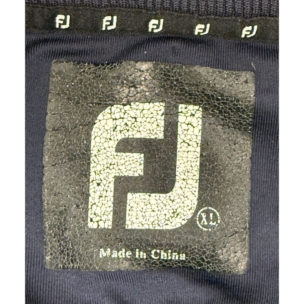 FootJoy 1/4 Zip‎ Golf Pullover Men’s XL Navy Performance Stretch Quick Dry - Picture 4 of 7
